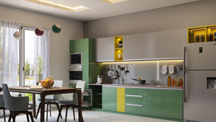 Acrylic Modular Kitchen Manufacturer in Science City Road