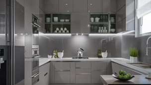 Acrylic Modular Kitchen Manufacturer Thaltej